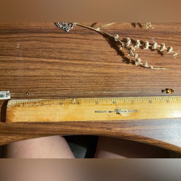 14k Gold Dainty Topaz Necklace NWT - Picture 12 of 12